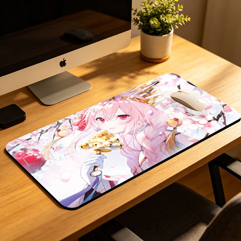 Desk Setup Background - VIKAMA Aesthetic Anime Mouse Pad Japanese