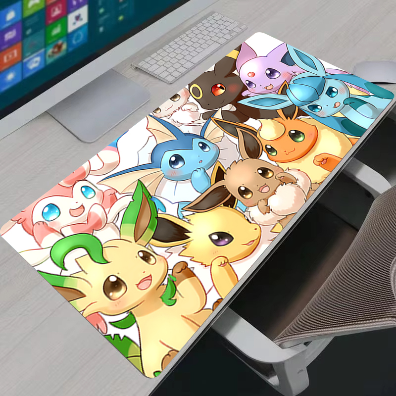 Desk Setup Anime - Mouse Pad XXL Jolteon Anime Kawaii