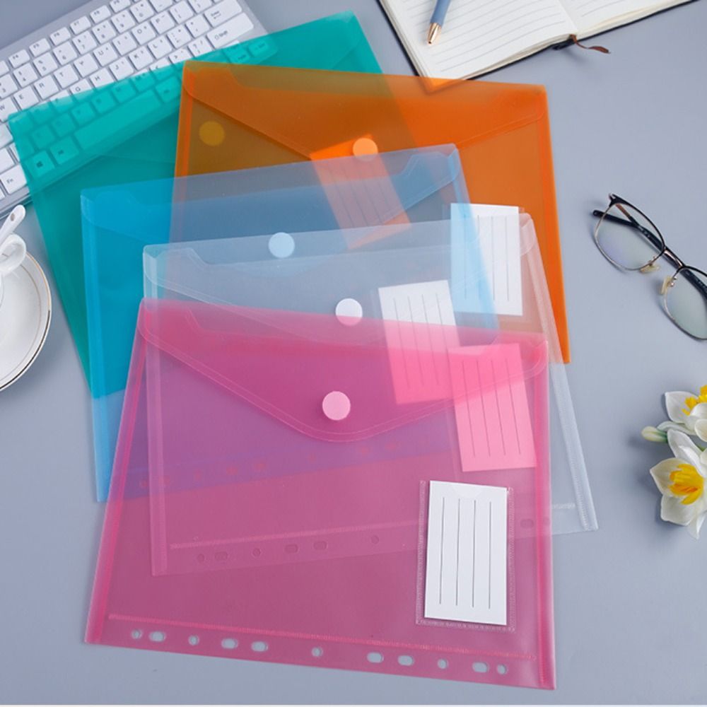 Ring Binder Box - A4 Colorful Transparent File Folders Wallets