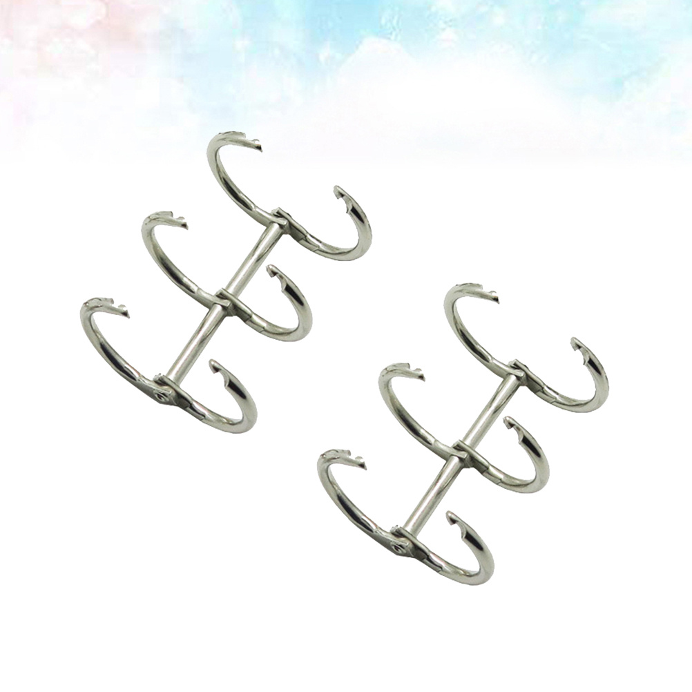 Ring Binder Box - 6 pcs 20Mm Nickel-Plated Metal 3-Rings