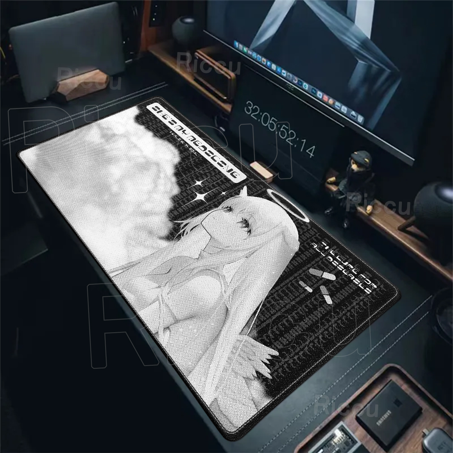 Angel Mousepad Black White Cut - Desk Setup Anime incelemesi ve fiyatı