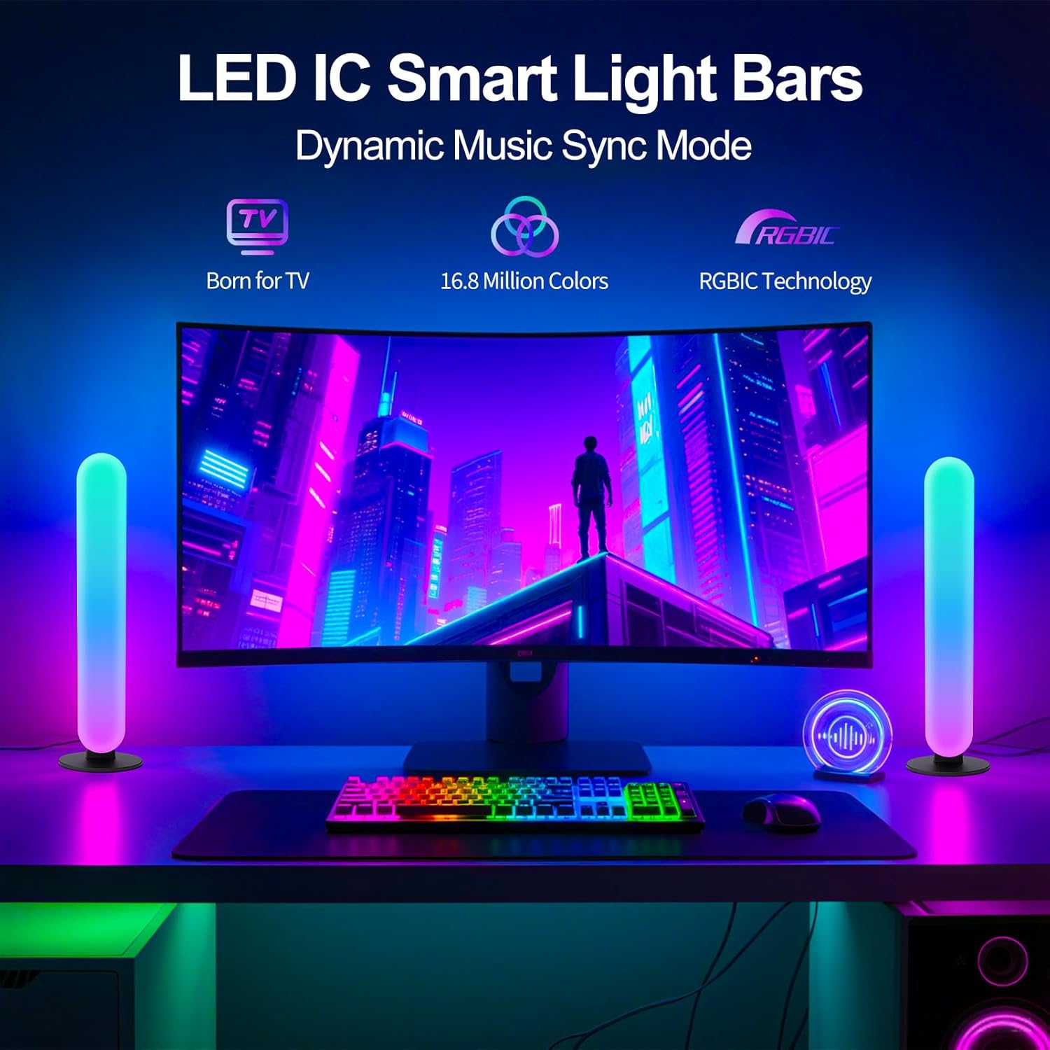 Plastic RGB LED Light Bar Musi - Ambient Light Bar Usb incelemesi ve fiyatı
