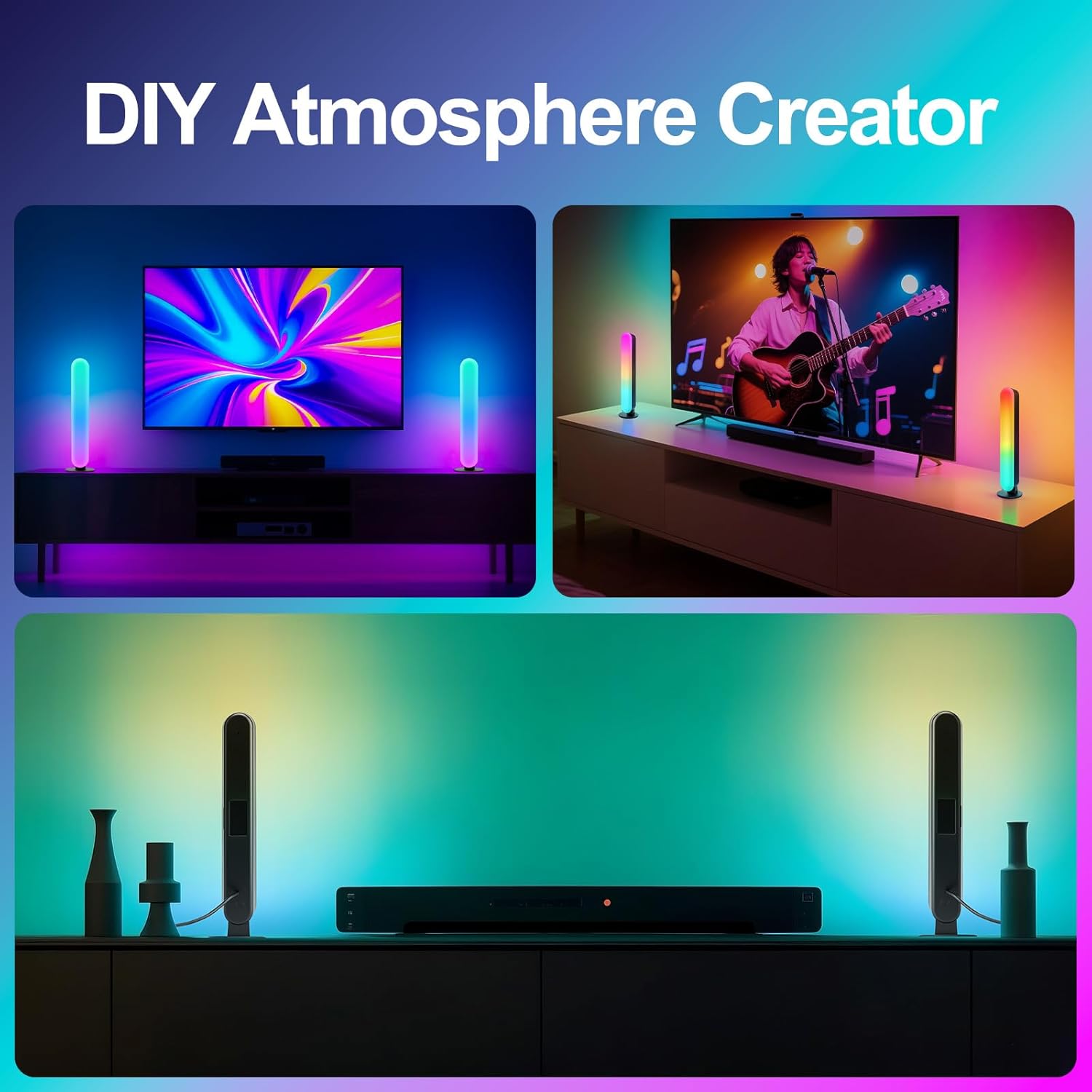 Plastic RGB LED Light Bar Musi - Ambient Light Bar Usb incelemesi ve fiyatı