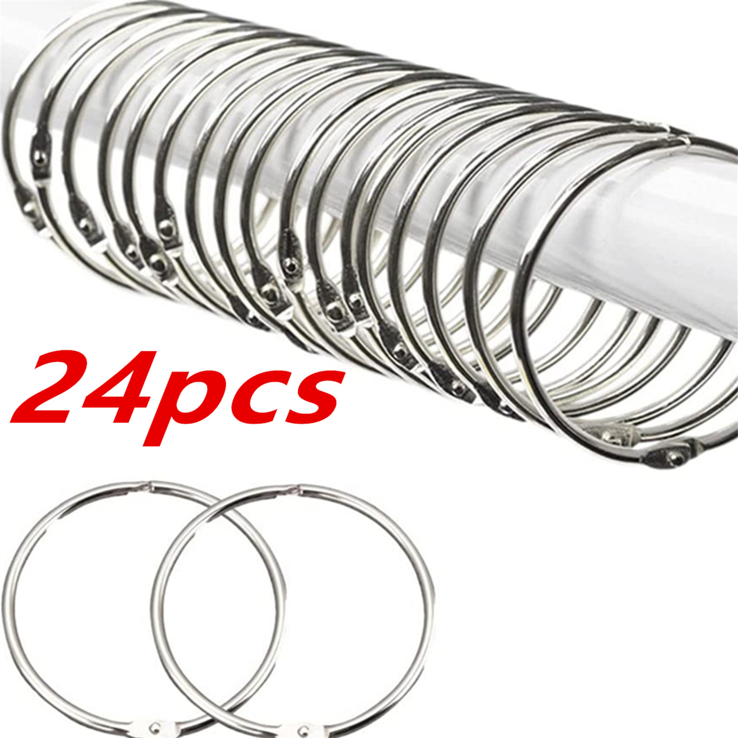 24 Pack Shower Curtain Rings,R - Ring Binder Box incelemesi ve fiyatı