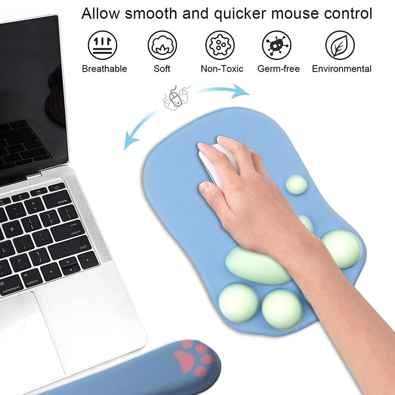 Cute 3D Cat Paw Mouse Pad Soft - Desk Setup Mac incelemesi ve fiyatı