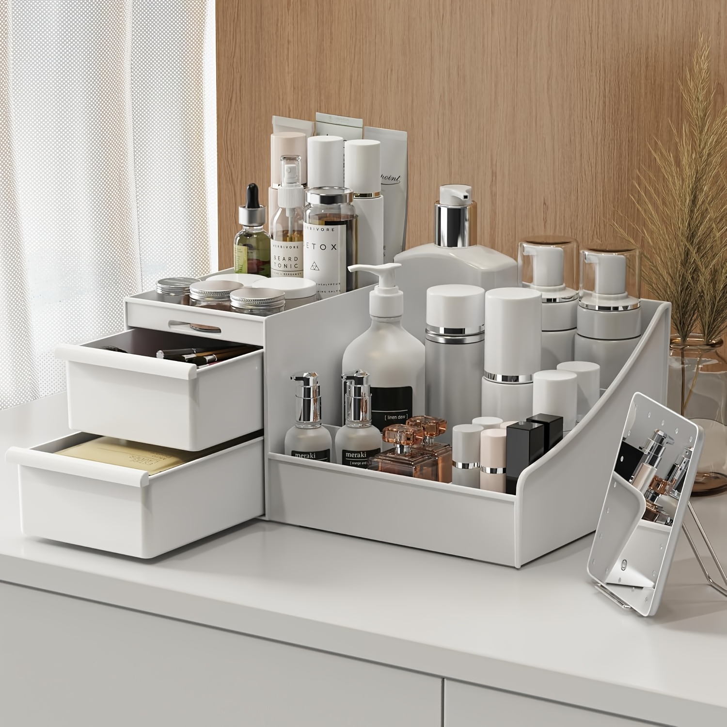 Desktop Cosmetic Organizer wit - Desk Drawer Unit incelemesi ve fiyatı