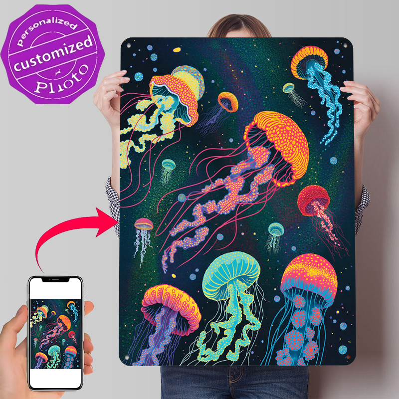 Vibrant Jellyfish in Cosmic Ba - Desk Setup Background incelemesi ve fiyatı