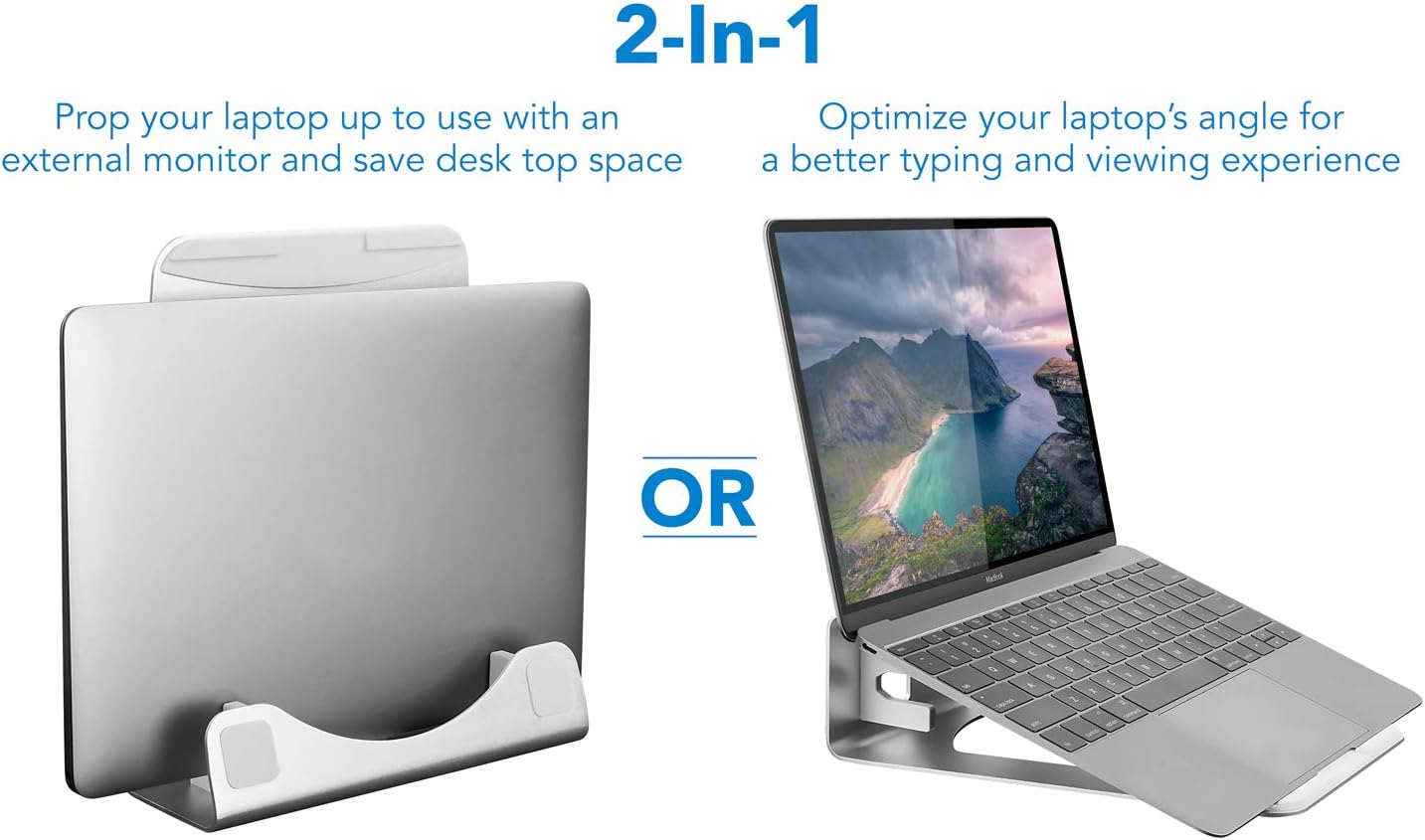 Vertical Laptop Stand for Desk - Desk Setup With 2 Monitors incelemesi ve fiyatı