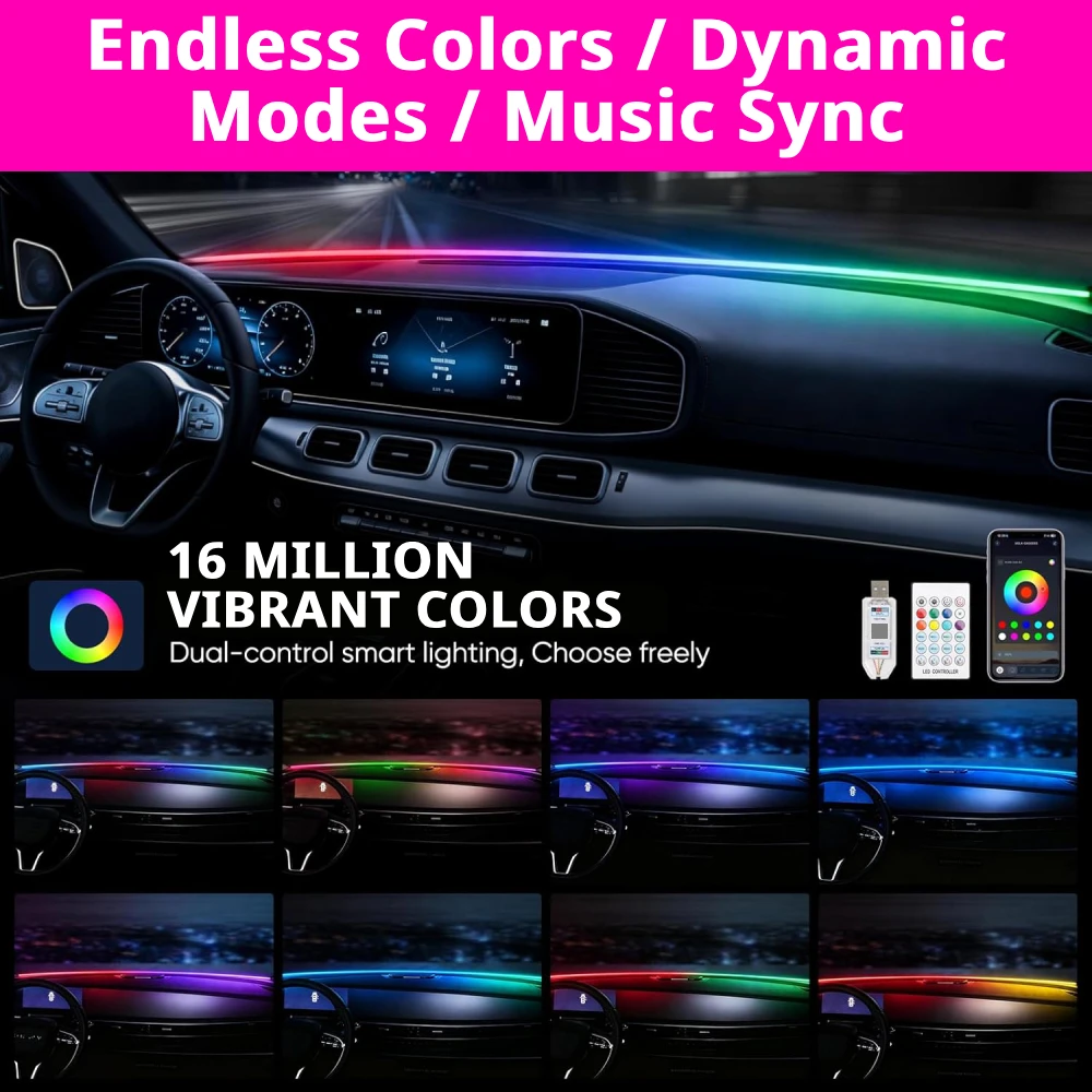 Car Windshield Ambient Light S - Ambient Light Bar Usb incelemesi ve fiyatı
