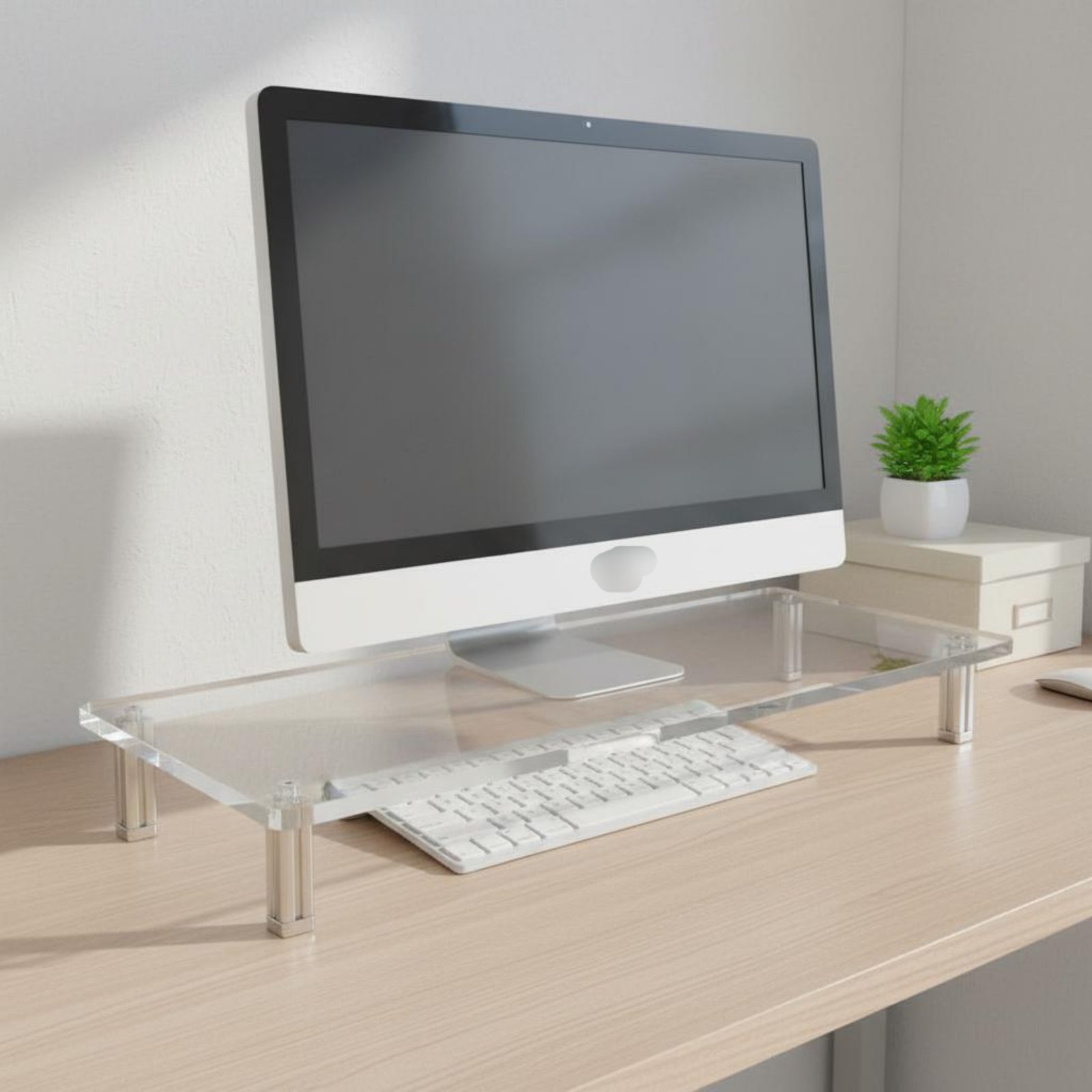 Acrylic Monitor Stand Easy to  - Desk Setup Organizer incelemesi ve fiyatı