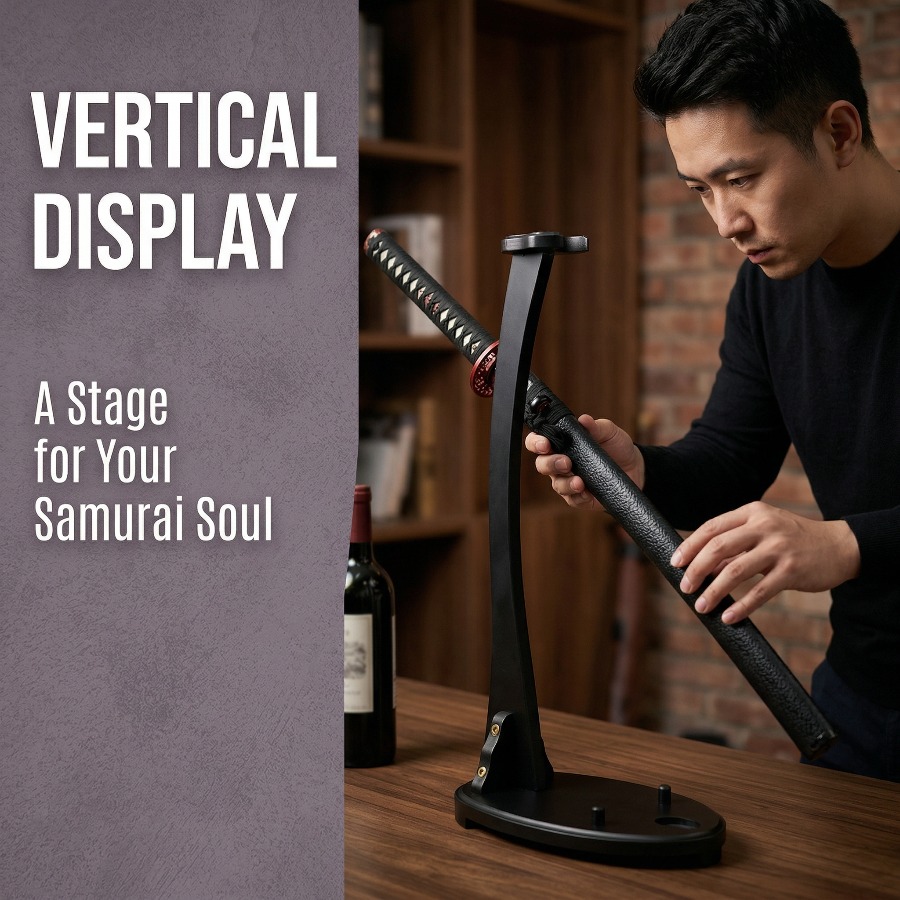 Vertical Katana Stand Sword Sh - Desk Setup Shelves incelemesi ve fiyatı