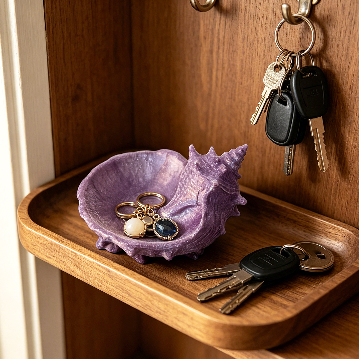 Pearlescent Purple Conch-Shape - Desk Setup Organizer incelemesi ve fiyatı