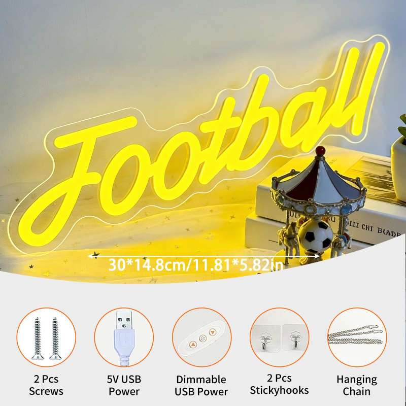 Football Dimmable LED Neon Sig - Ambient Light Bar Usb incelemesi ve fiyatı