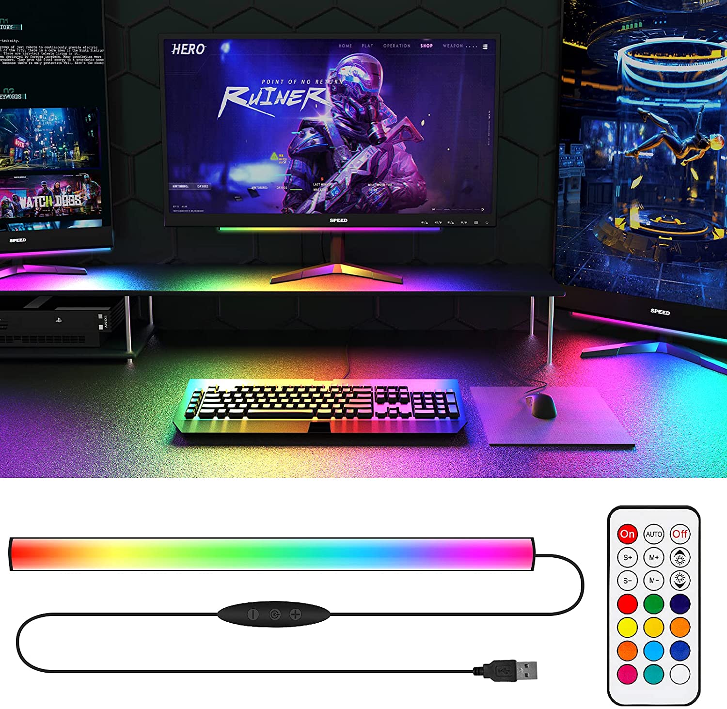 Under Monitor Light Bar RGB Dr - Desk Setup Rgb incelemesi ve fiyatı