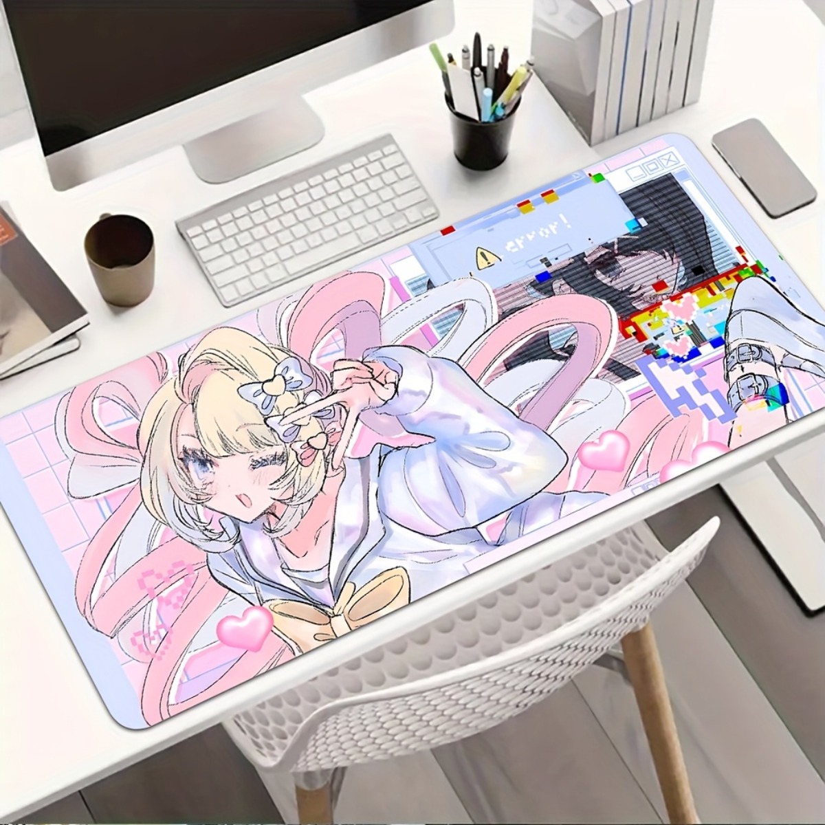 Pink Purple Anime Girl Rubber  - Desk Setup Anime incelemesi ve fiyatı